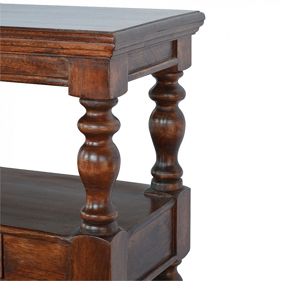 Thumbnail: Solid Wood Turned Leg Console Table