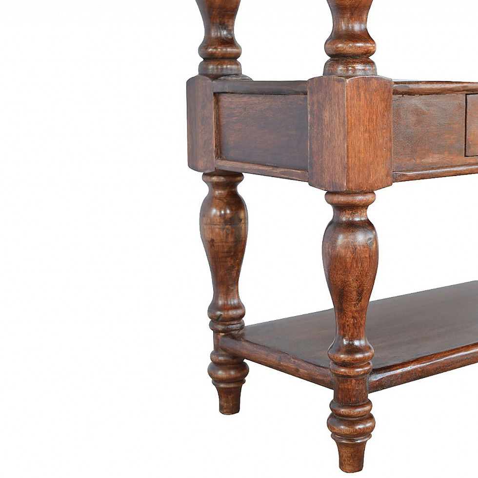 Thumbnail: Solid Wood Turned Leg Console Table