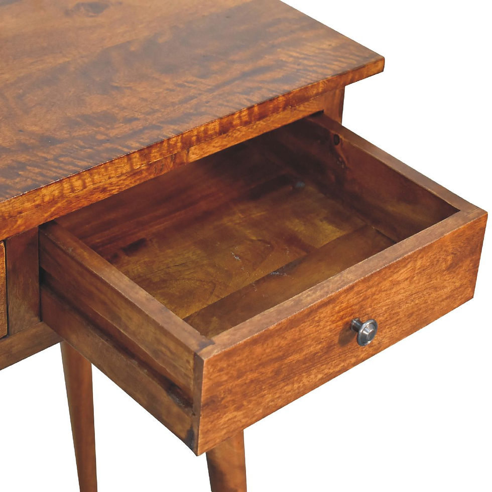 Thumbnail: Large 3 Drawer Chestnut Console