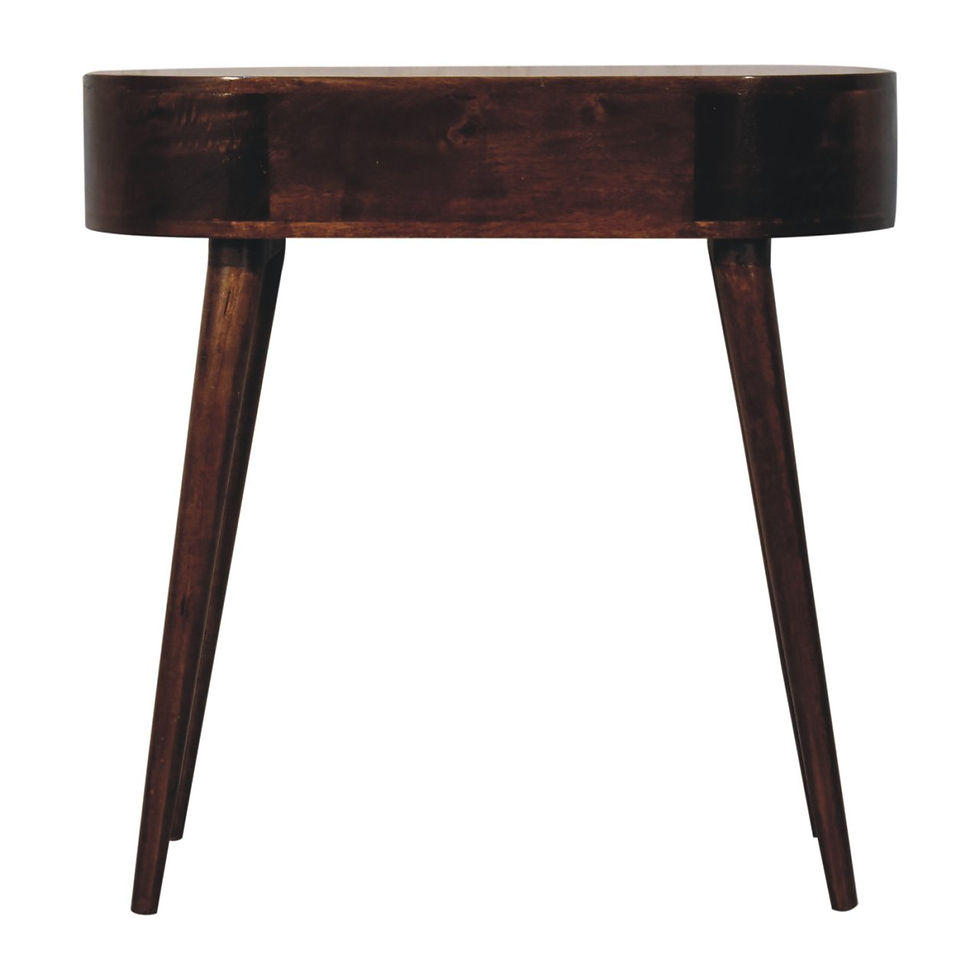 Thumbnail: California Walnut Rounded Small Console Table