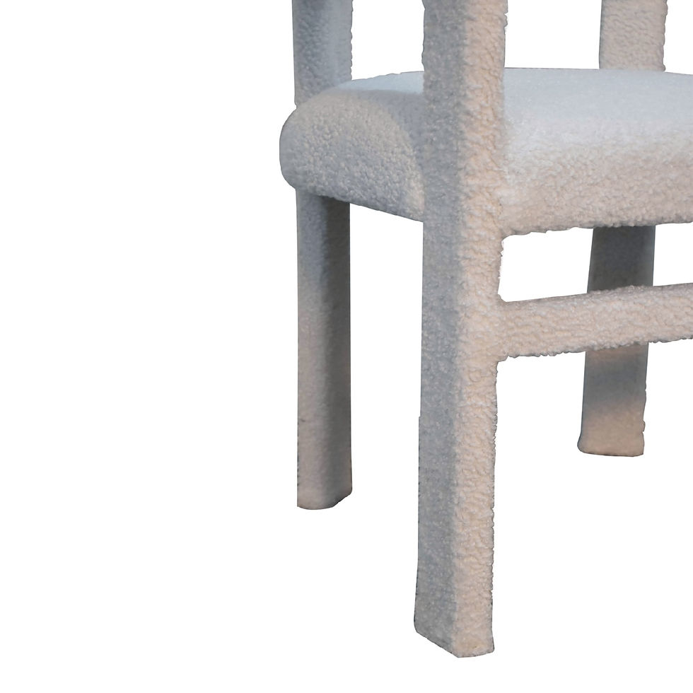 Thumbnail: White Boucle Occasional Chair