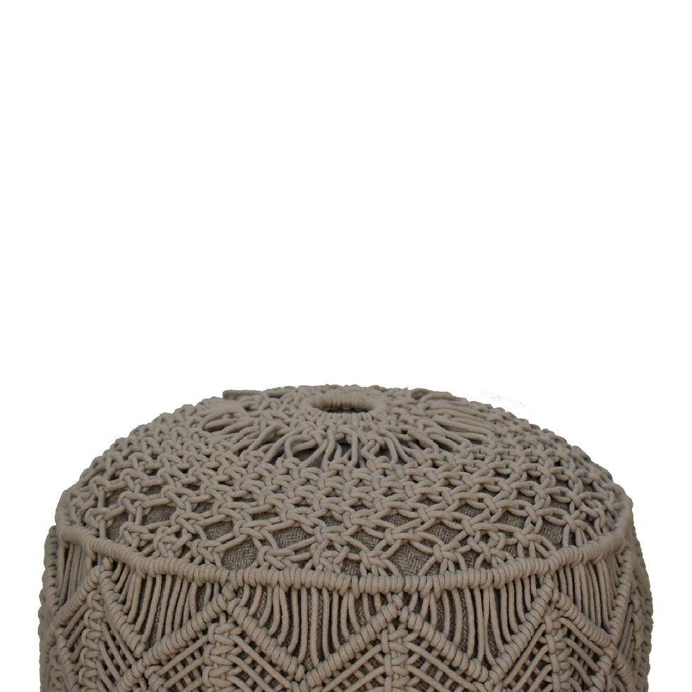Thumbnail: Crotchet Grey Footstool