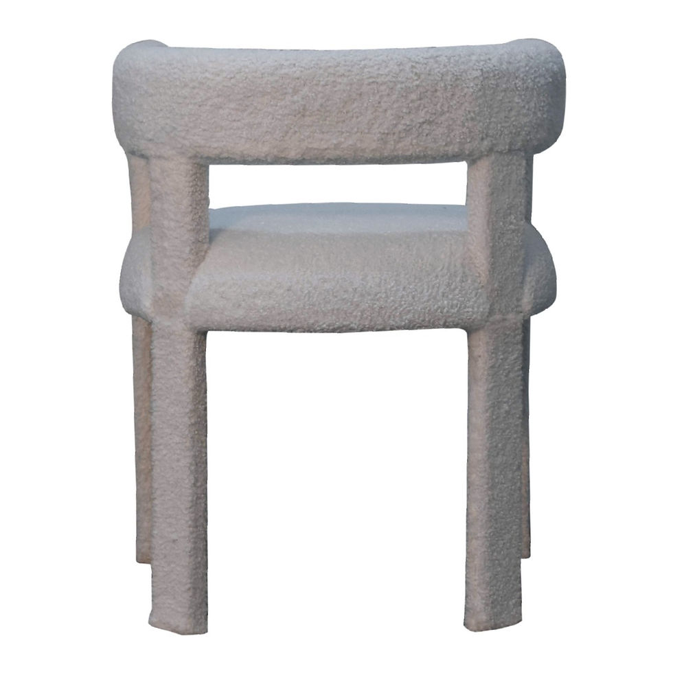 Thumbnail: White Boucle Occasional Chair