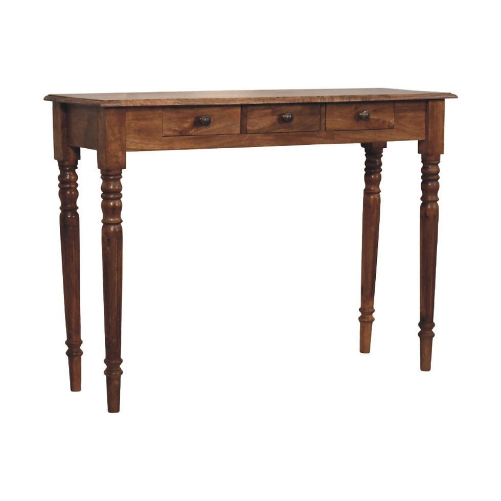 Thumbnail: Three Drawer Console with Turned Legs