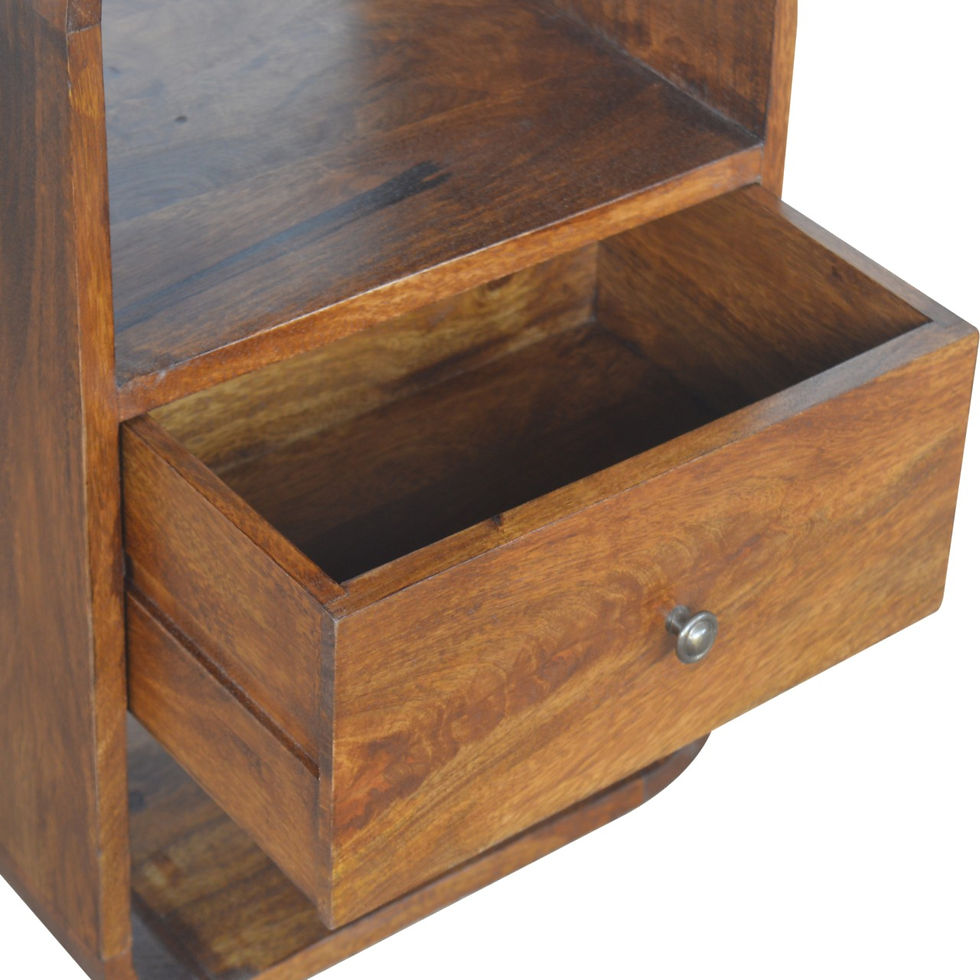 Thumbnail: Chestnut Curve 2 Drawer Bedside