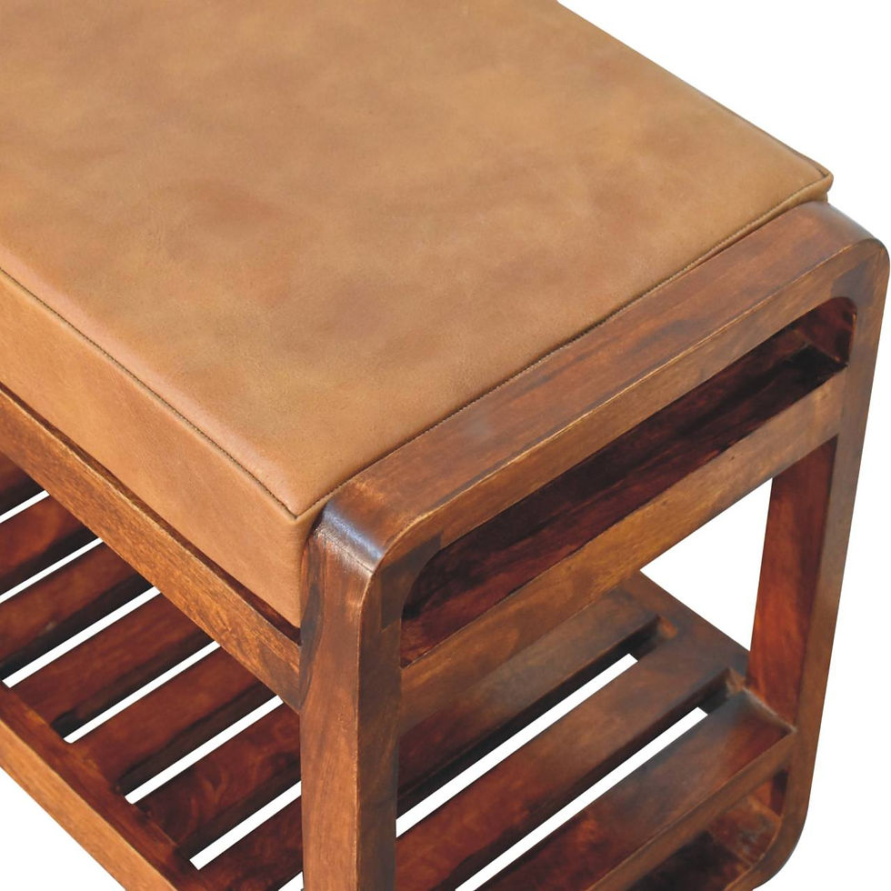 Thumbnail: Small Buffalo Slatted Hallway Bench