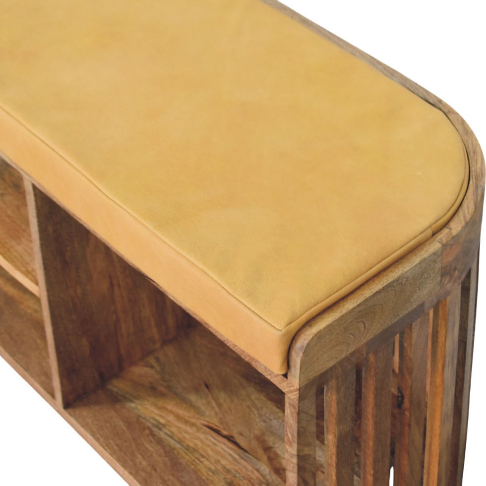 Thumbnail: Slatted Oak-ish Bench with 3 slots