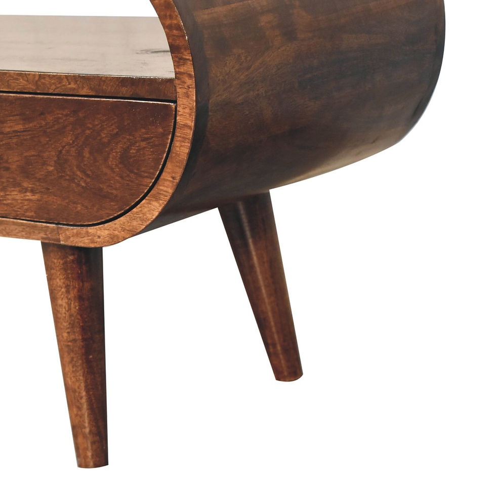 Thumbnail: California Walnut Circular TV Stand