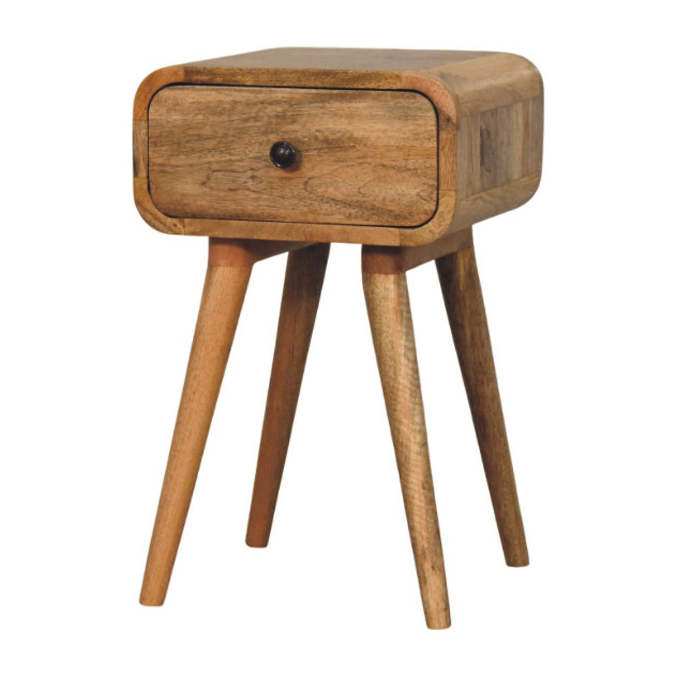 Thumbnail: Avora Mini Oak-ish Nightstand with 1 drawer