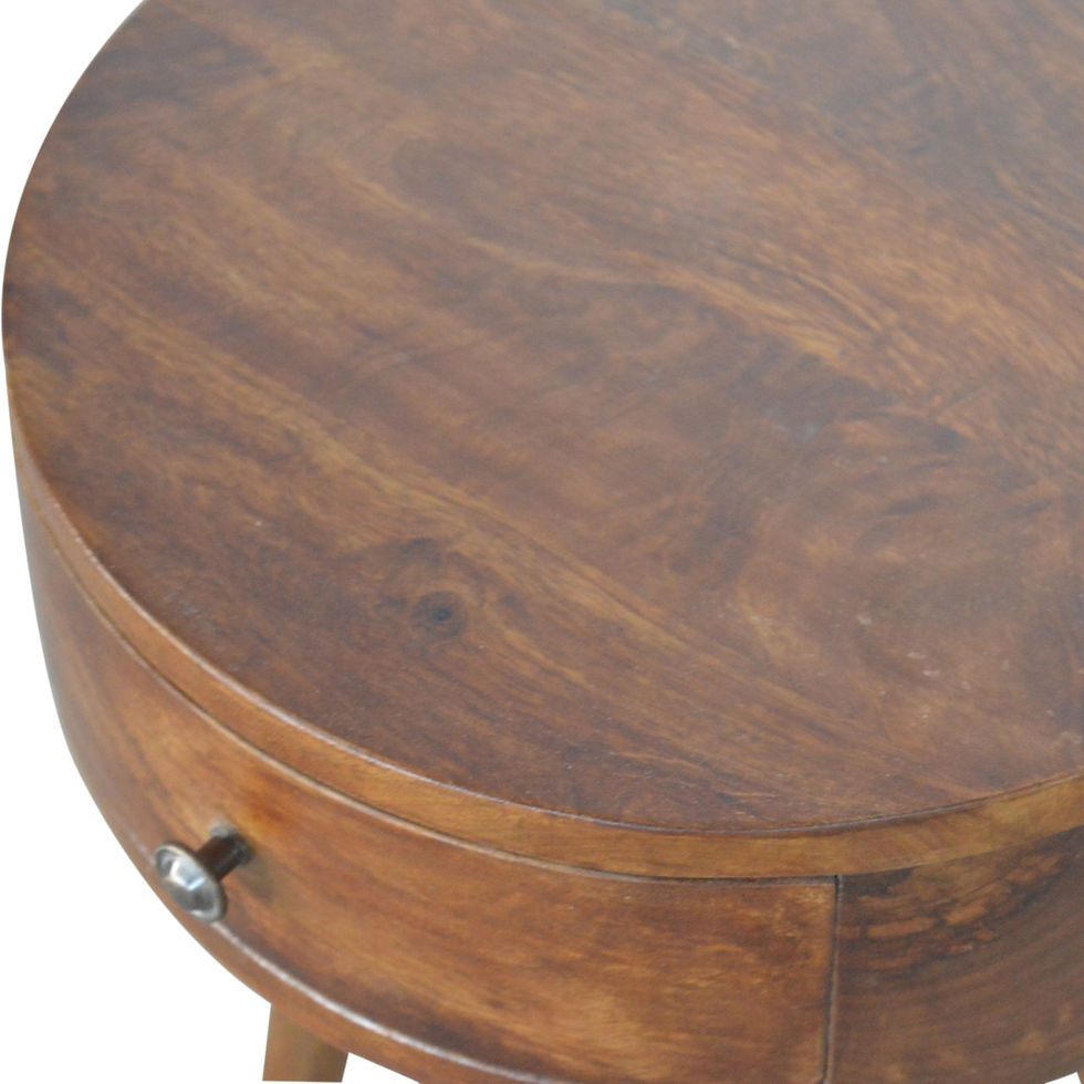 Thumbnail: Nordic Chestnut Circular Bedside