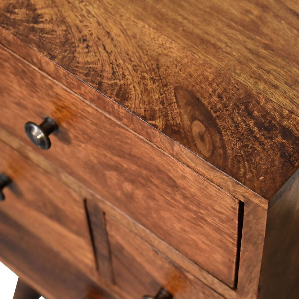 Thumbnail: 4 Drawer Multi Chestnut Bedside