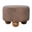 Thumbnail: Mocha Faux Fur Round Ball Footstool
