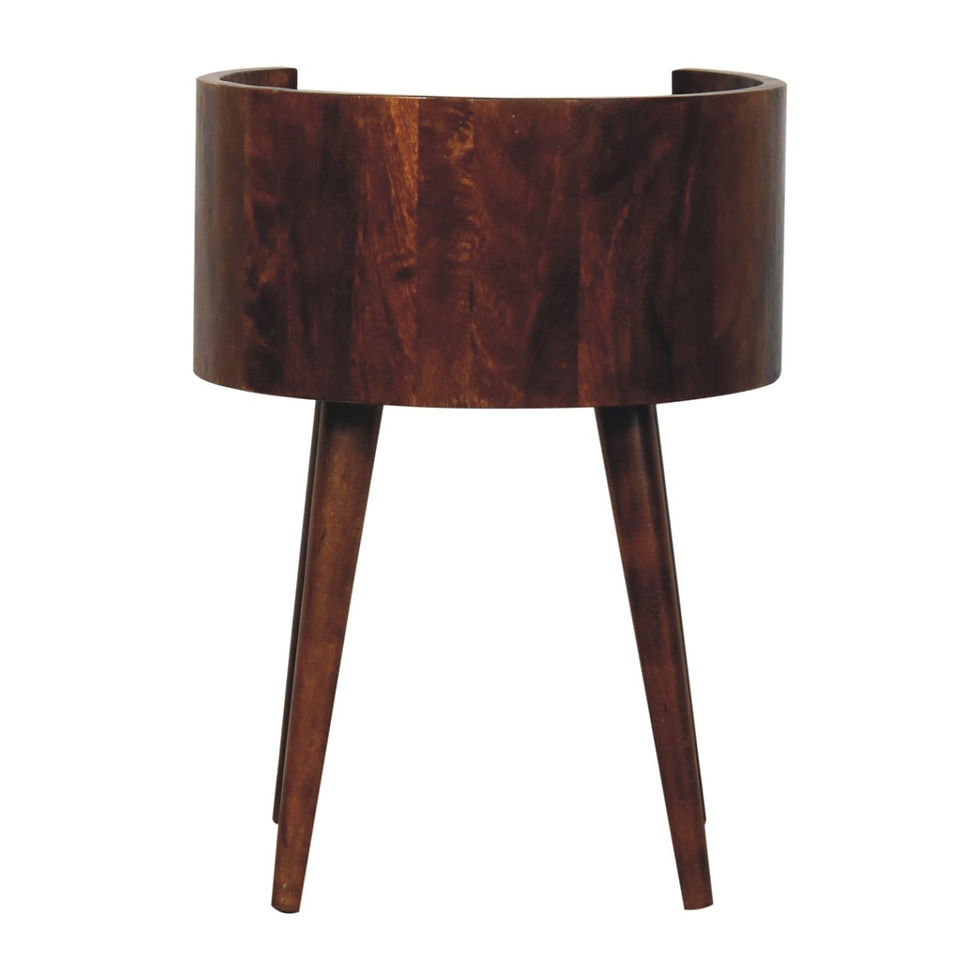 Thumbnail: Chestnut Round Open Slot Bedside