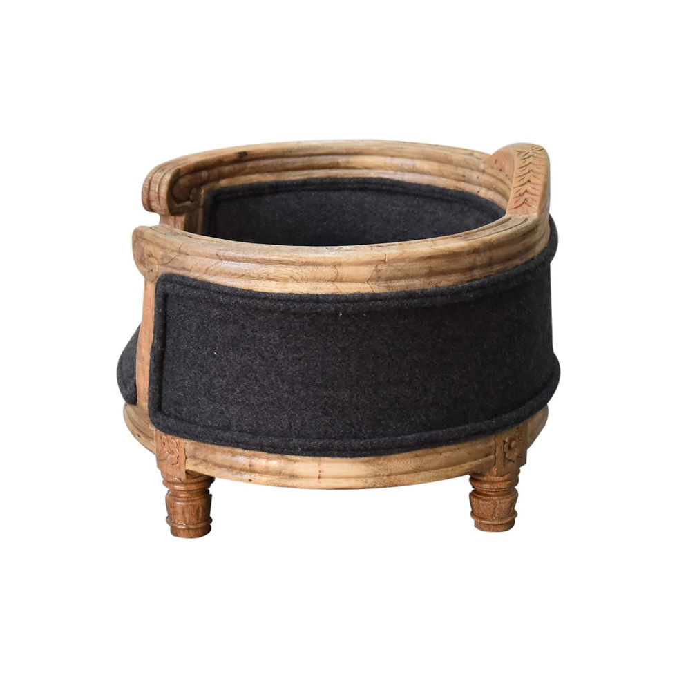Thumbnail: Carved Battleship Tweed Pet Bed