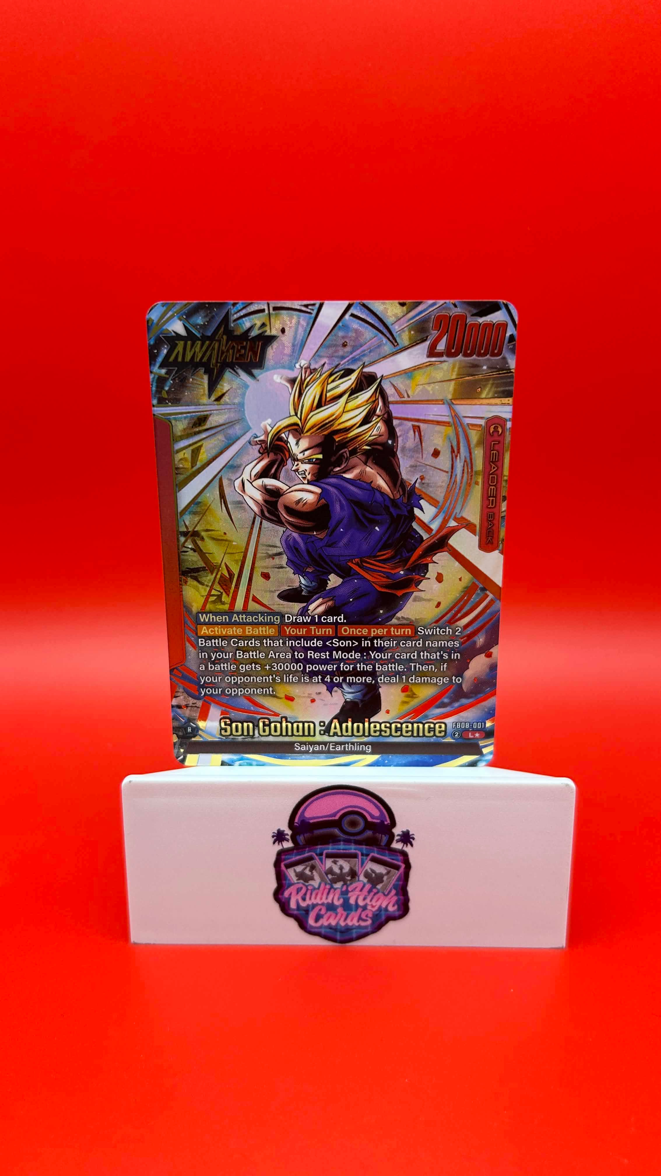 Son Gohan : Adolescence - FB08-001 (Alternate Art) - Saiyan's Pride -NM