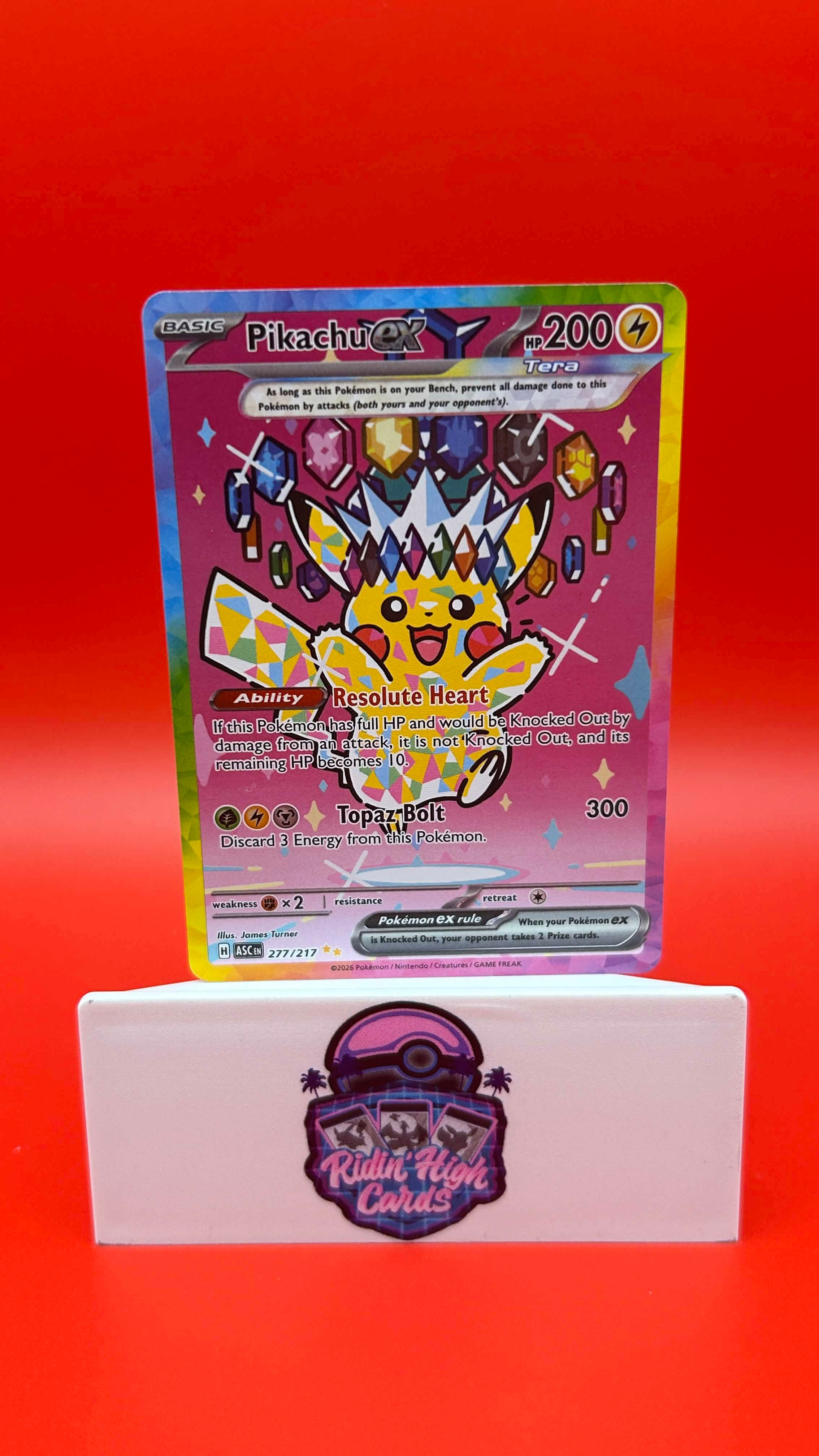 Pikachu ex 277/217 Ascended Heroes - NM
