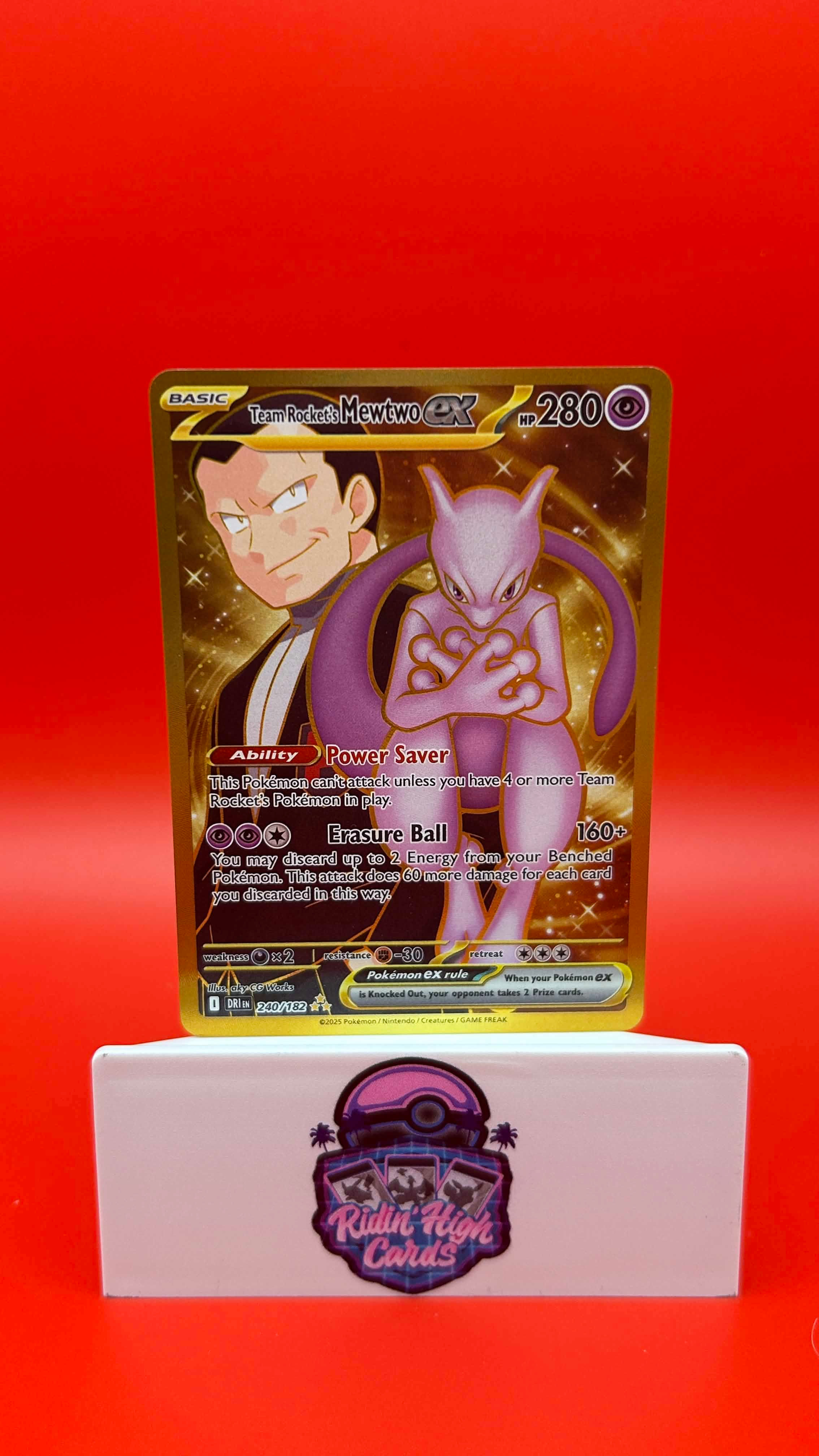Team Rocket's Mewtwo ex 240/182 Destined Rivals - NM