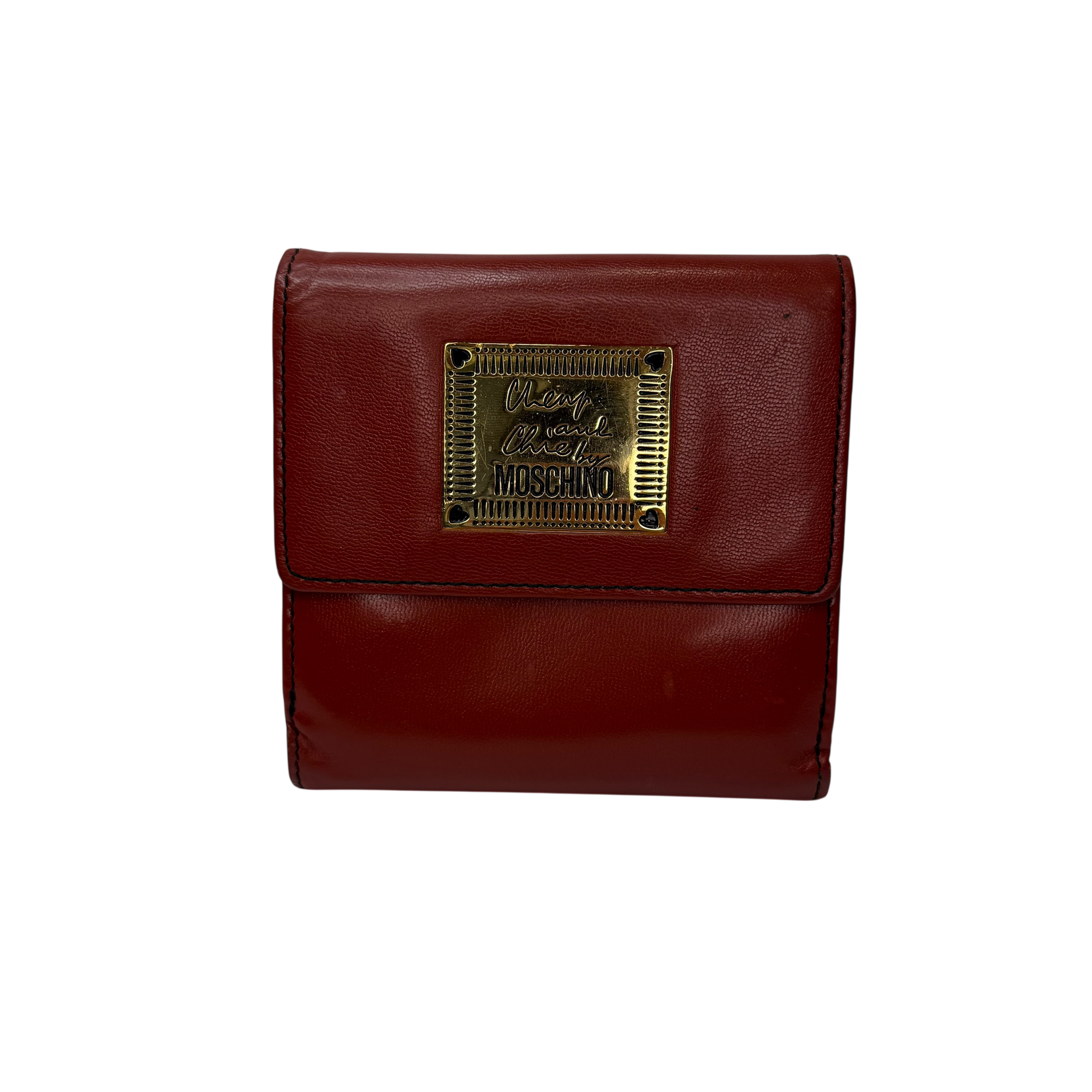 Red leather Moschino wallet