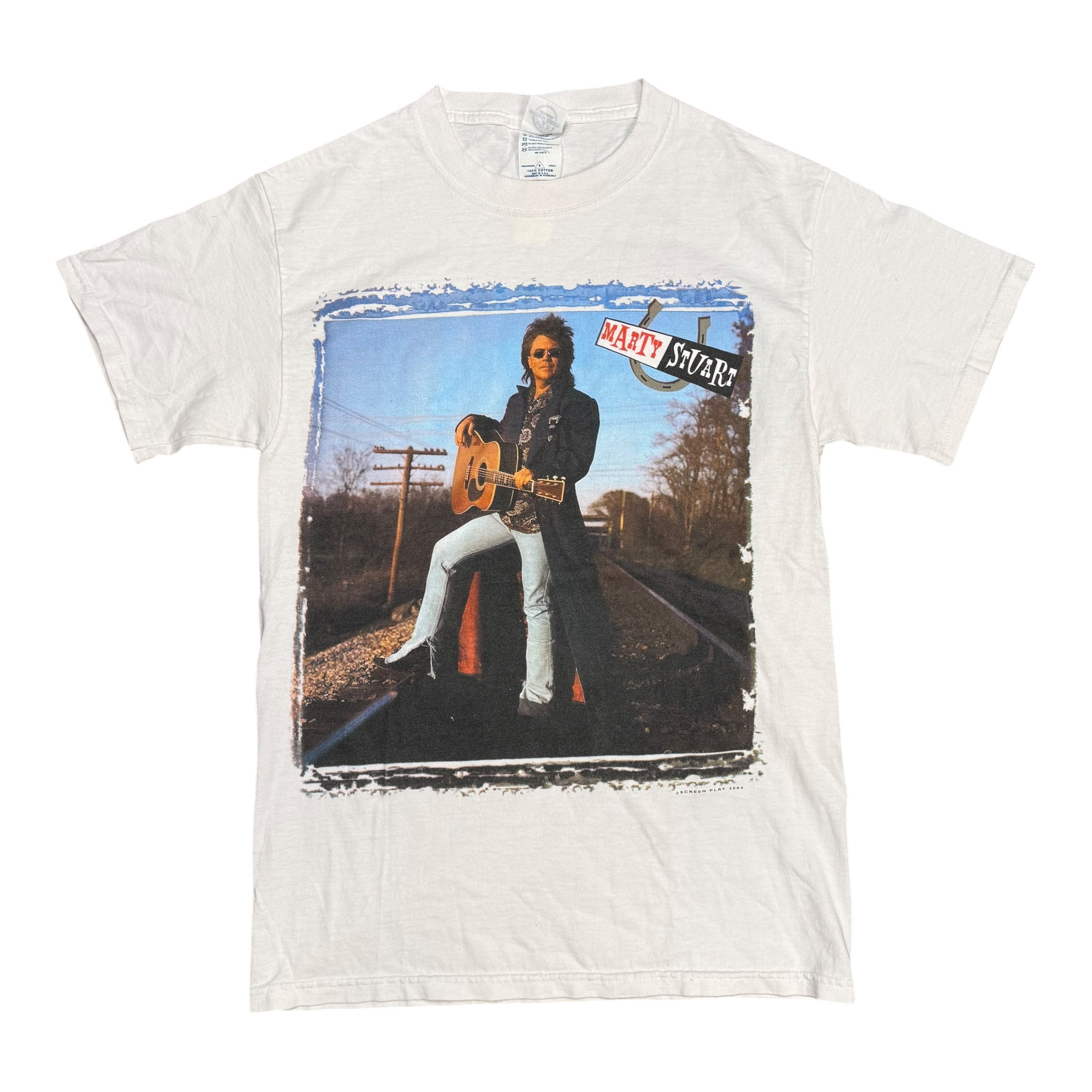 White Marty Stuart graphic 2004 tee