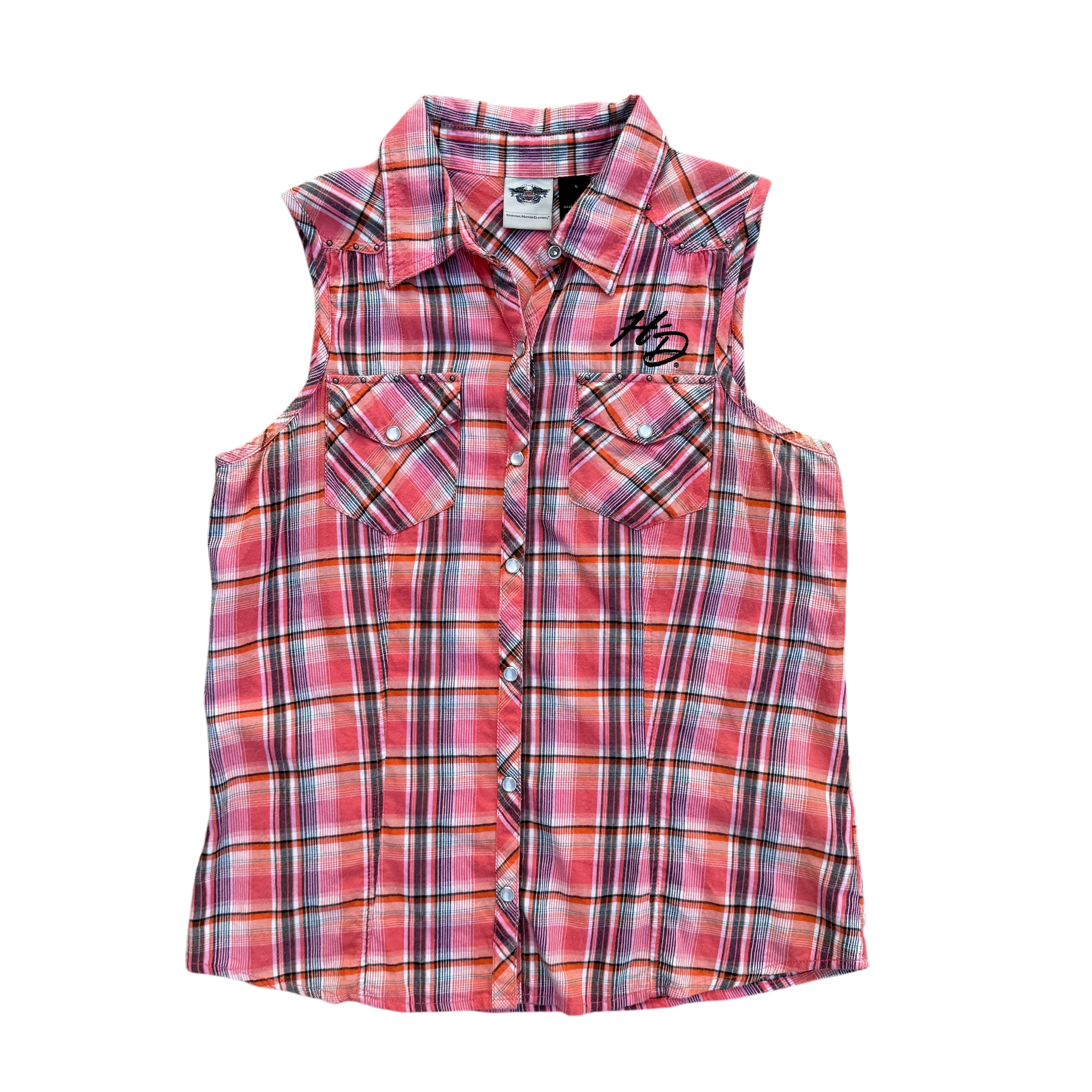 Harley Davidson women’s sleeveless flannel
