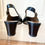 Miniaturbild: Vintage Pumps Schwarz Leder (38)