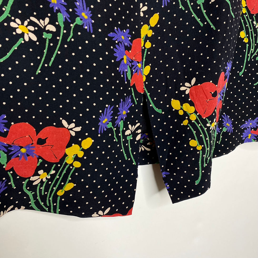 Thumbnail: Vintage Rock Seide Blumen (S)