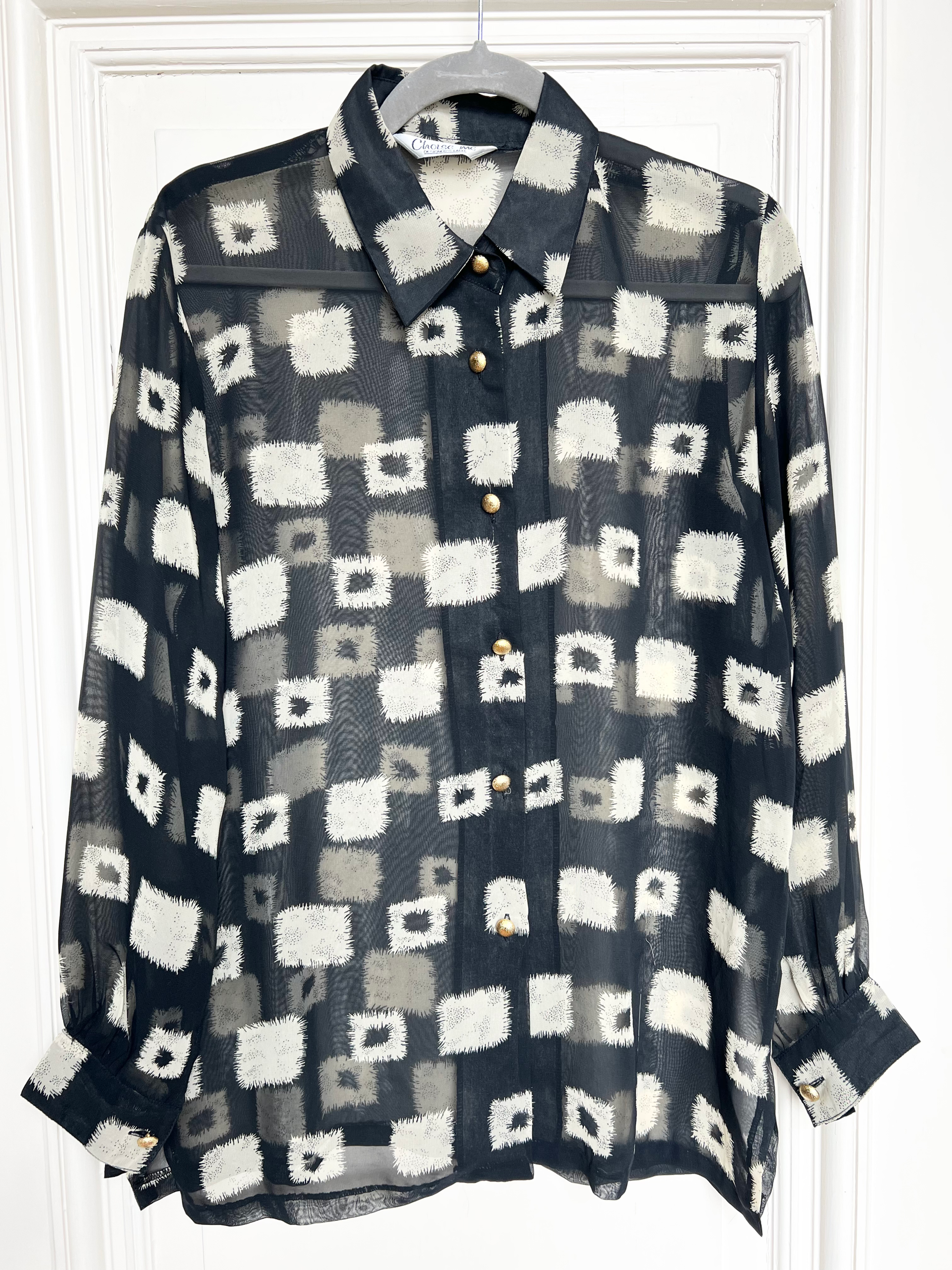 Vintage Bluse Karo Muster (M)