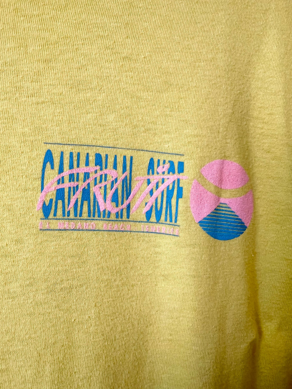 Miniaturbild: Vintage Shirt Single Stitched Canarian Surf Hanes Made in USA (L)