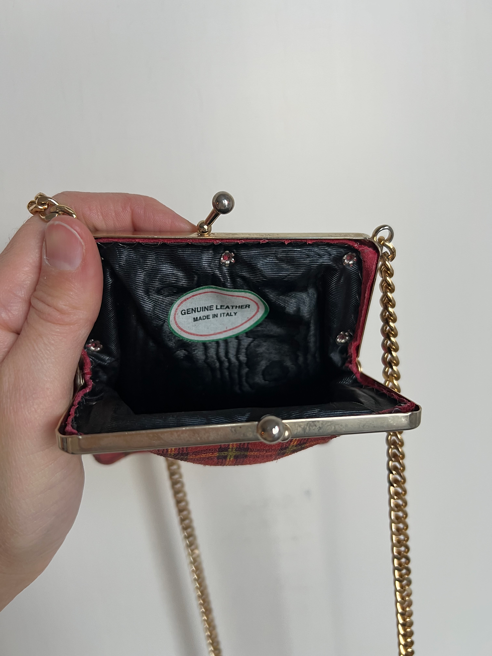 Miniaturbild: Vintage Tasche England Karo Muster
