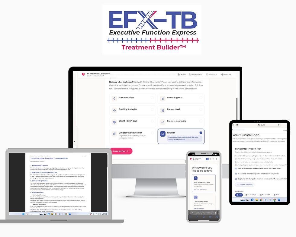 Thumbnail: EFX-TB™ Executive Function Treatment Builder
