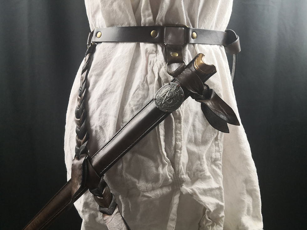 Thumbnail: Arya The Faceless - Needle Leather Scabbard Lifestyle  View