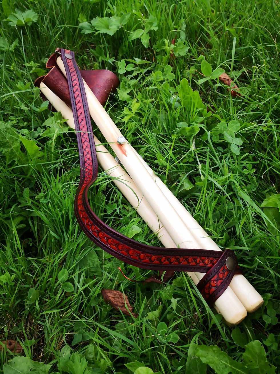 Thumbnail: Hellfest Post-apocalyptic Leather Stool Strap View