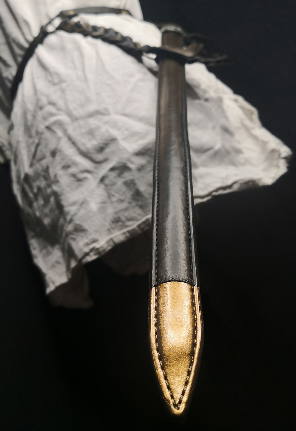 Thumbnail: Arya The Faceless - Needle Leather Scabbard Tip View