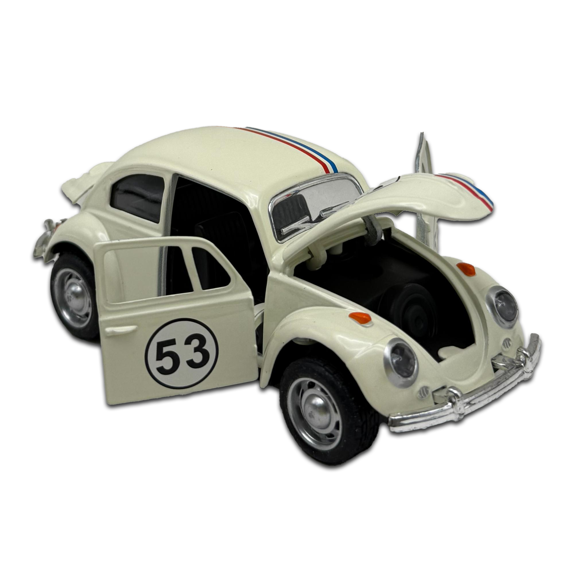 Carrinho Fusca Clássico 51 Bege Claro Em Miniatura