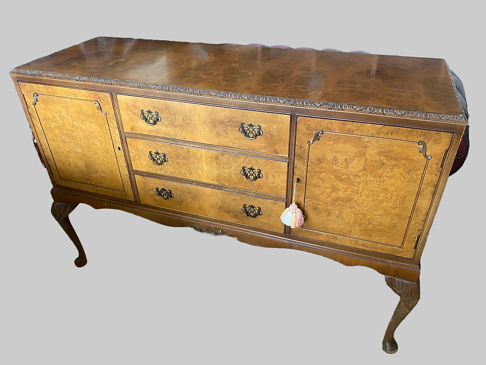 Thumbnail: Vintage Burr Walnut Sideboard 
