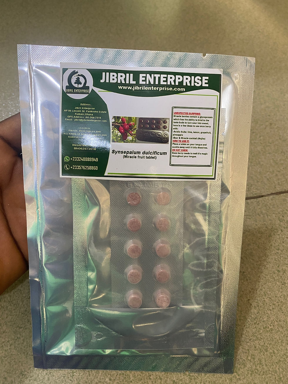 Thumbnail: Synsepalum dulcificum(Miracle Fruit Tablet) 1 blister(10 count)/$8, shipping $15
