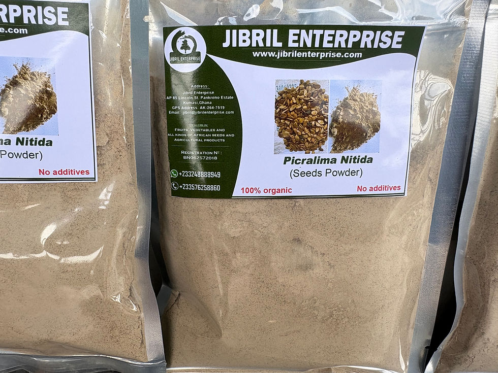 Thumbnail: Picralima nitida, Akuamma, Powder, 100g/$20, shipping $20, phyto certificate $12