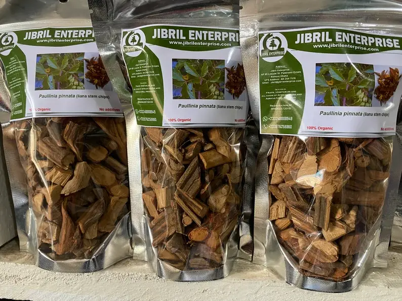 Thumbnail: Paullinia pinnata, liana stem chips 200g/$13, shipping/$20, phyto certificate$12