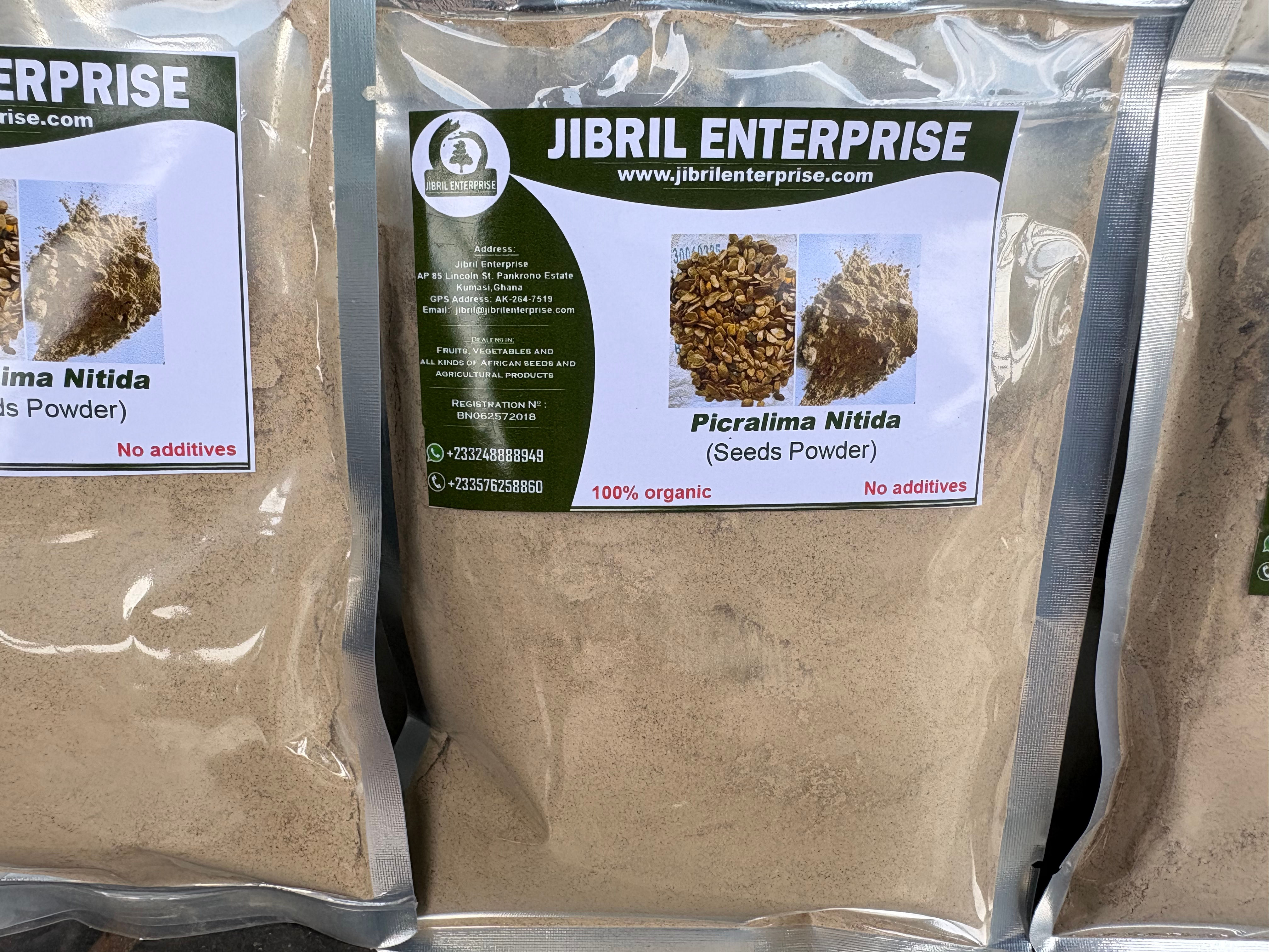 Picralima nitida, Akuamma, Powder, 100g/$20, shipping $20, phyto certificate $12