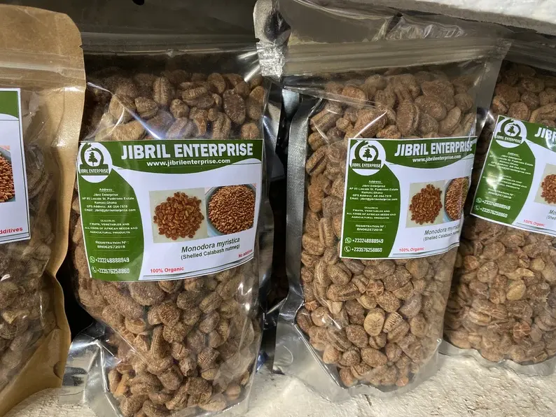 Thumbnail: Shelled Calabash nutmeg(Monodora my, 200g/$8, shipping $20, phyto certificate$12