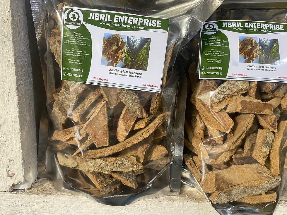 Thumbnail: Zanthoxylum leprieurii stem bark, Oyaa, 200g/$13, shipping/$20, phyto cert. $12