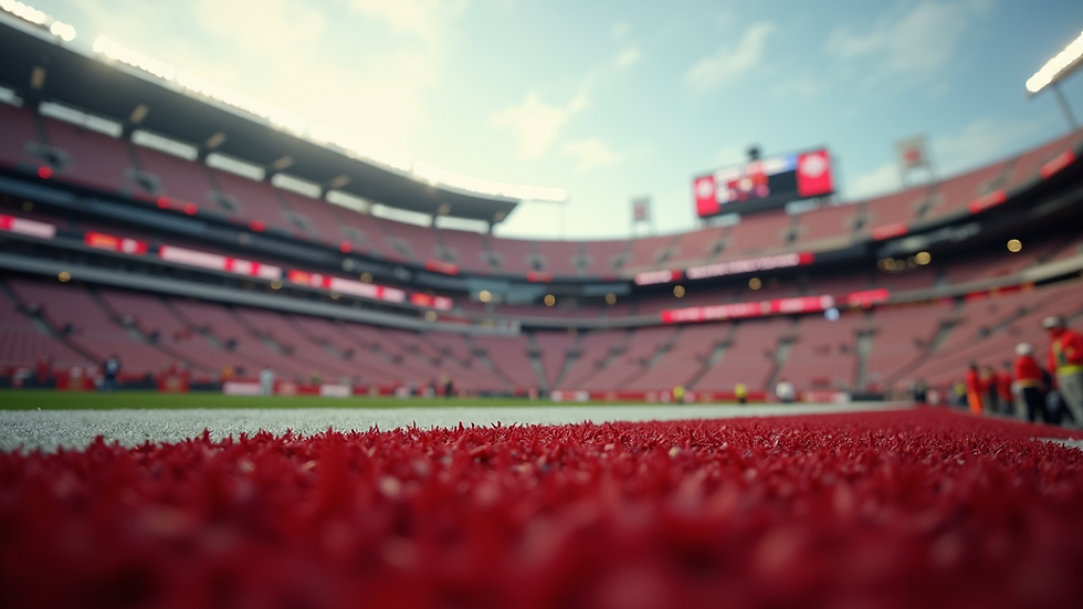 Eye-level view of a packed Levi's Stadium during a 49ers game