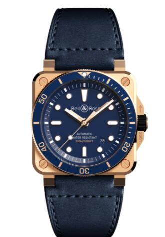 BELL AND ROSS BR 03-92 DIVER REPLICA WATCH BR 03-92 DIVER BLUE BRONZE BR0392-D-LU-BR/SCA content media