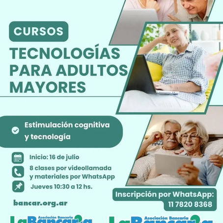 BANCAR CURSOS GRATUITOS PARA LAS Y LOS JUBILADOS