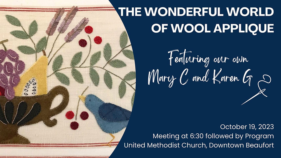 Sea Island Quilters Meeting and Program
