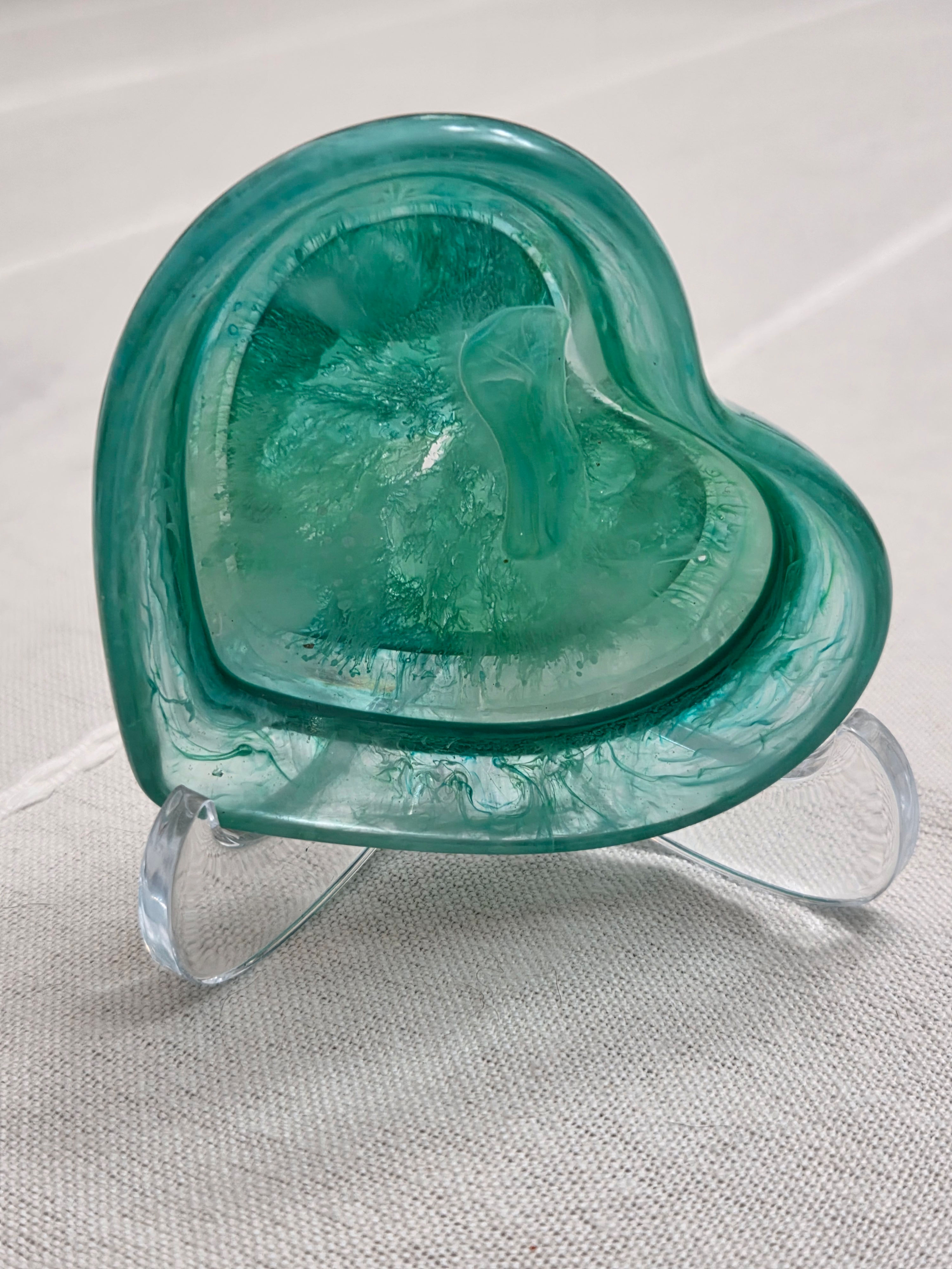 The Emerald Tide Heart Dish