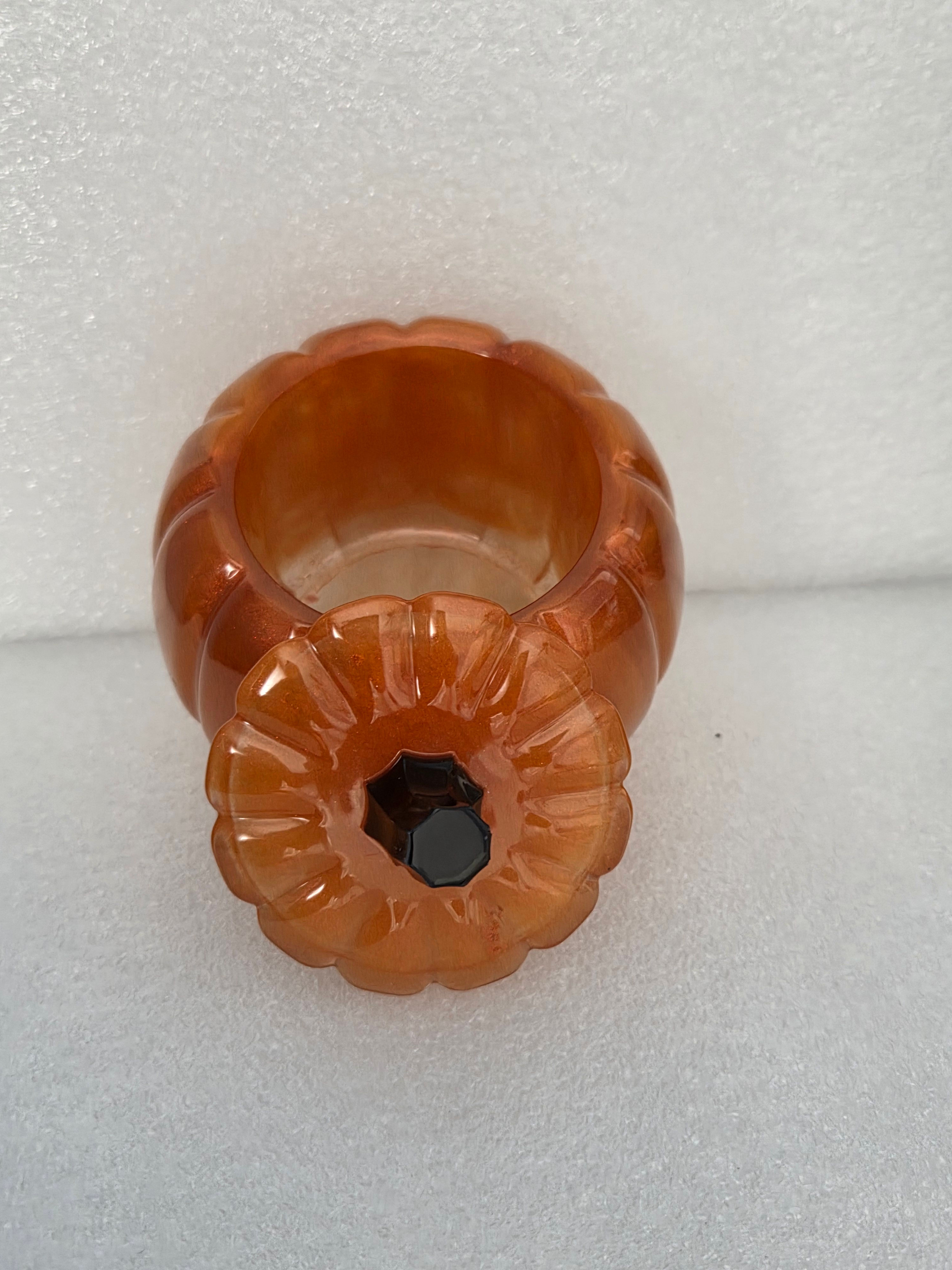 Midnight Pumpkin Trinket Jar