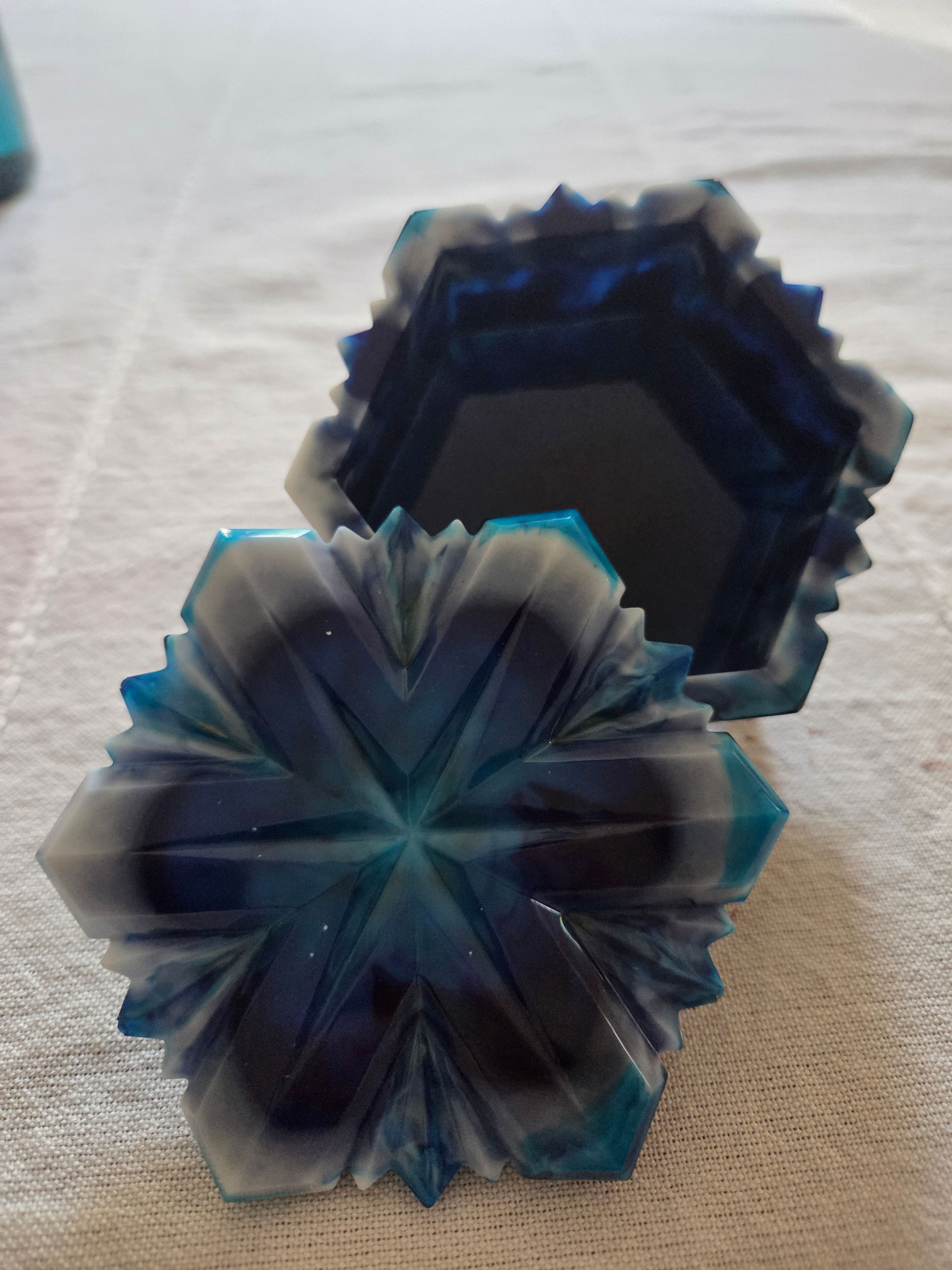 Midnight Oceanic Starburst Resin Trinket Box