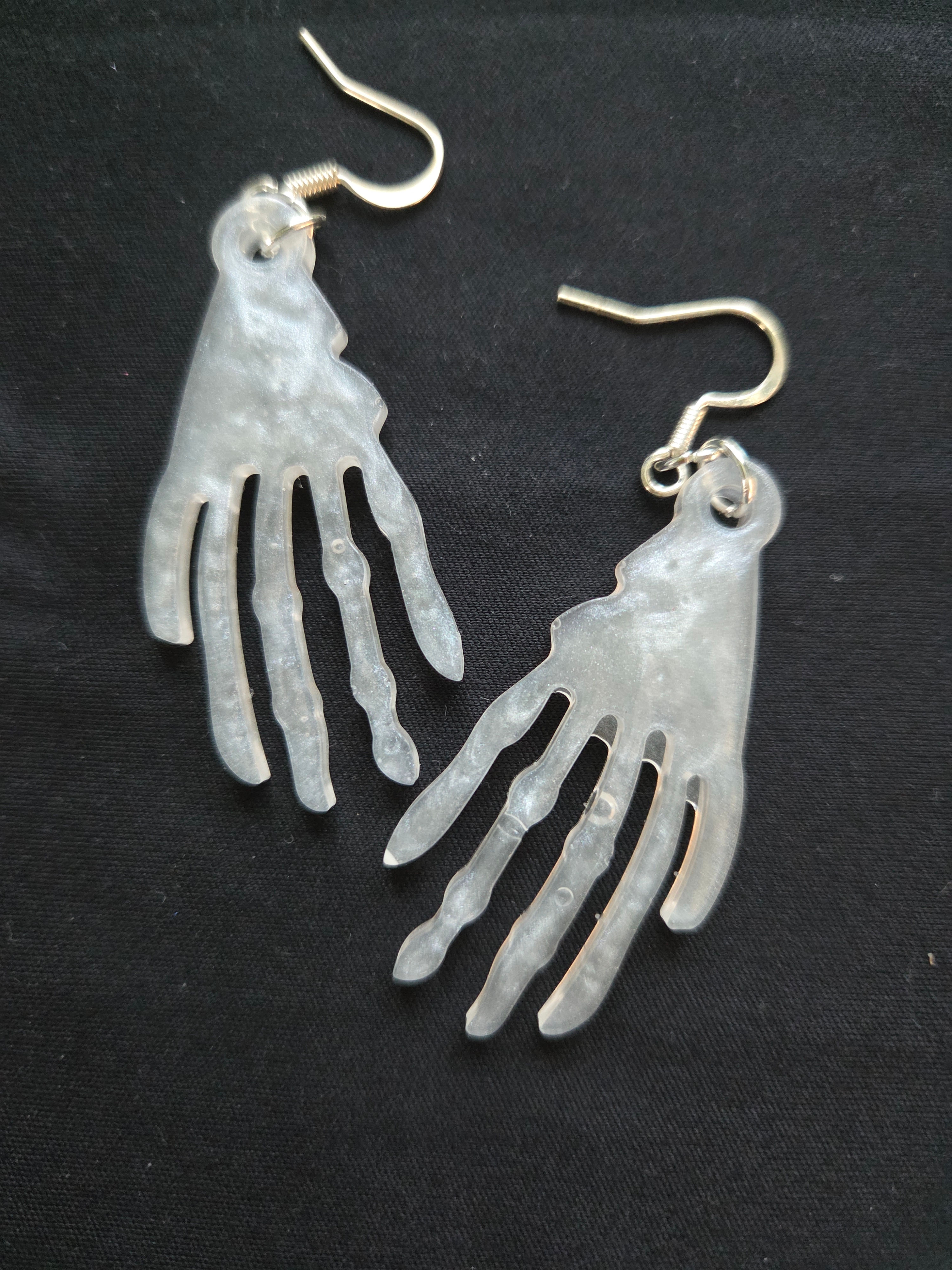 Spectral Skeleton Hand Earrings