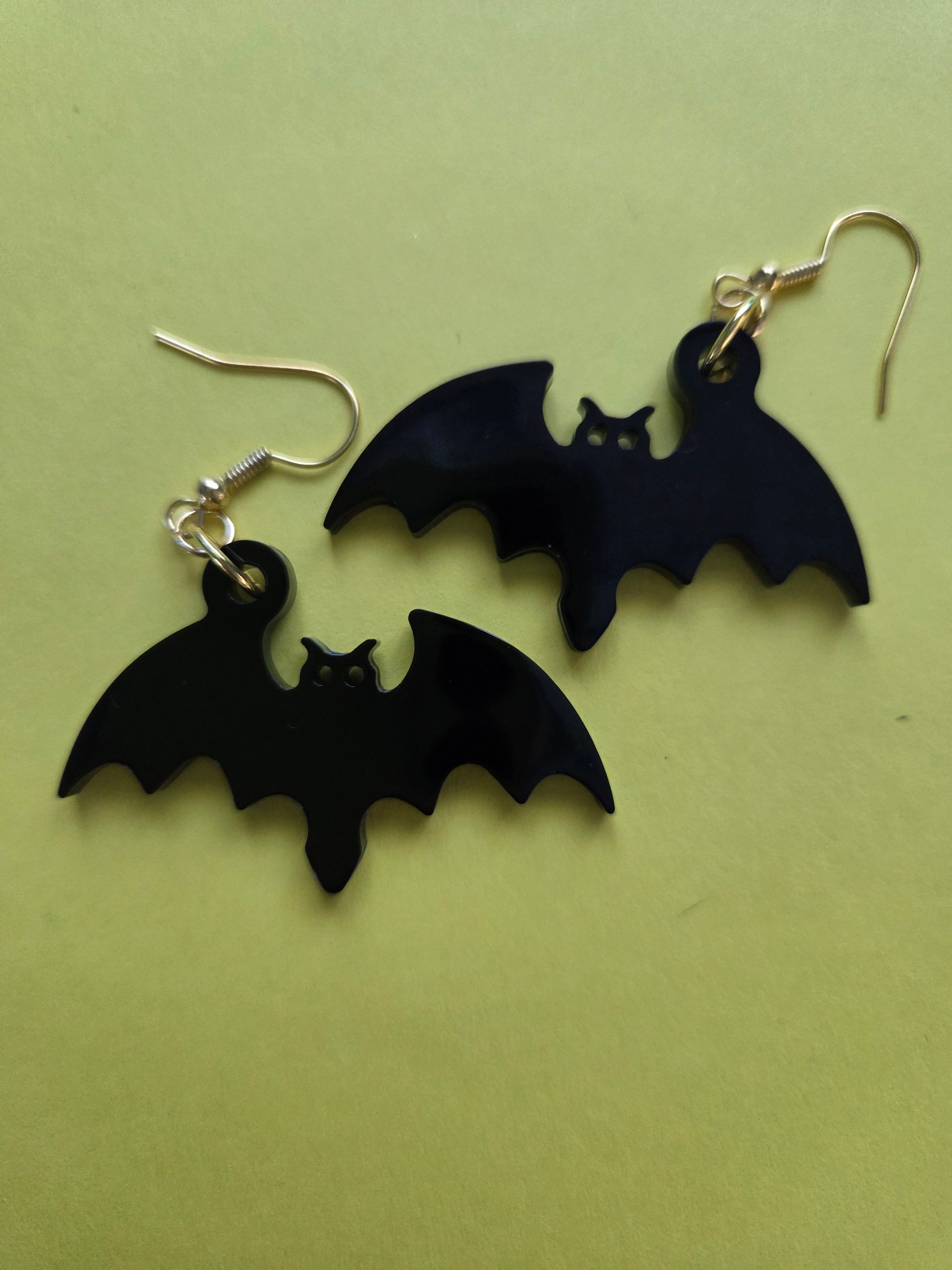Midnight Bat Silhouette Earrings